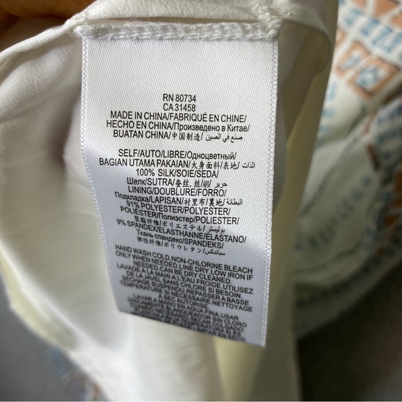 BCBG Haute Couture Alana Maxazria Off One Shoulder Top Womens XXS Blouse Aztec - Picture 8 of 11